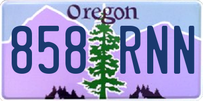 OR license plate 858RNN
