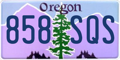 OR license plate 858SQS