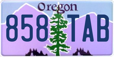 OR license plate 858TAB