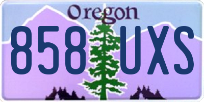 OR license plate 858UXS