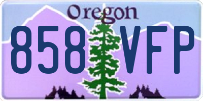 OR license plate 858VFP