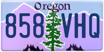 OR license plate 858VHQ