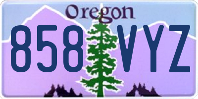 OR license plate 858VYZ