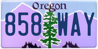 OR license plate 858WAY