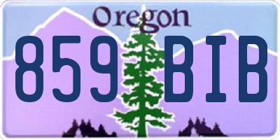 OR license plate 859BIB