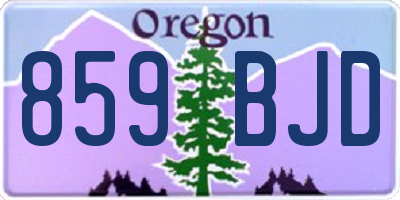 OR license plate 859BJD