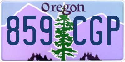 OR license plate 859CGP