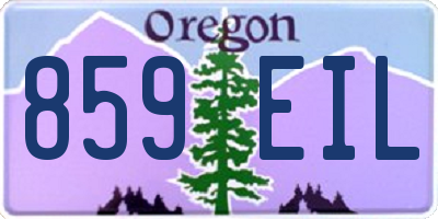 OR license plate 859EIL