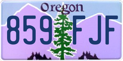 OR license plate 859FJF