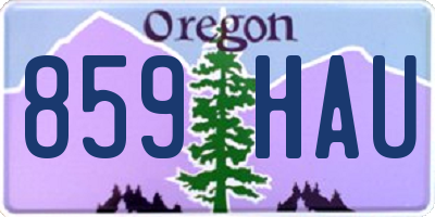 OR license plate 859HAU