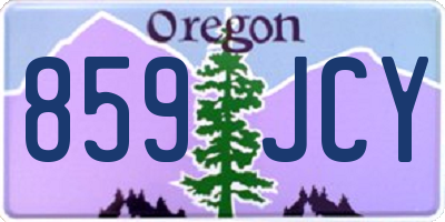 OR license plate 859JCY