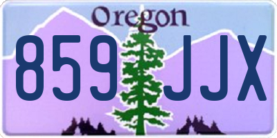 OR license plate 859JJX