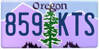 OR license plate 859KTS