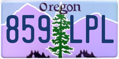 OR license plate 859LPL