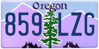 OR license plate 859LZG