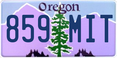 OR license plate 859MIT