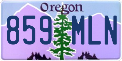 OR license plate 859MLN