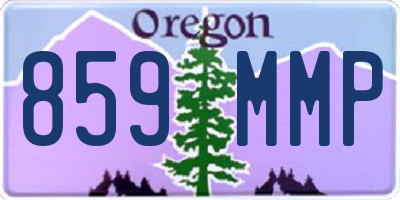 OR license plate 859MMP