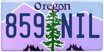 OR license plate 859NIL