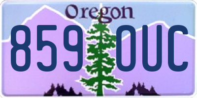 OR license plate 859OUC