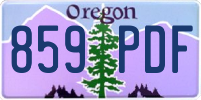 OR license plate 859PDF