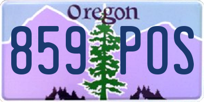 OR license plate 859POS