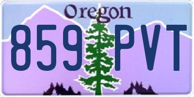 OR license plate 859PVT