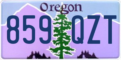 OR license plate 859QZT