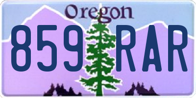 OR license plate 859RAR
