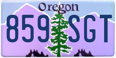 OR license plate 859SGT