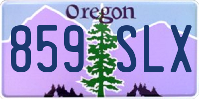 OR license plate 859SLX