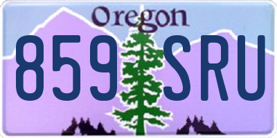 OR license plate 859SRU