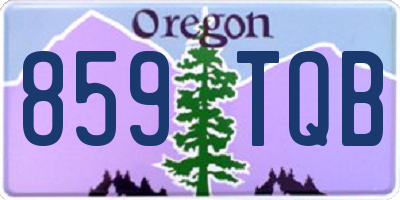 OR license plate 859TQB