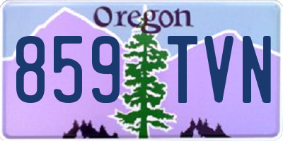 OR license plate 859TVN