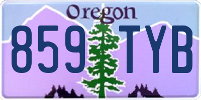 OR license plate 859TYB