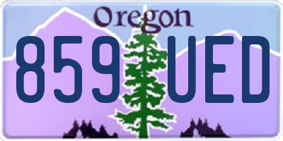 OR license plate 859UED