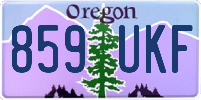 OR license plate 859UKF