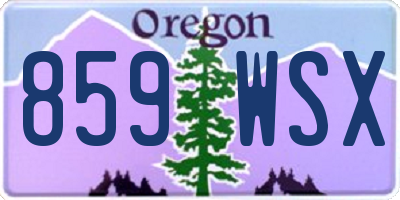 OR license plate 859WSX