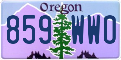 OR license plate 859WWO