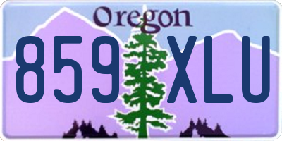 OR license plate 859XLU