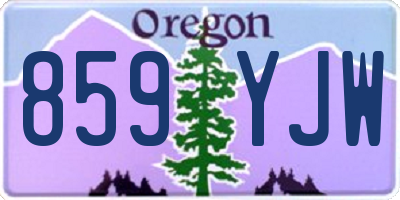 OR license plate 859YJW