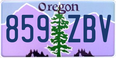 OR license plate 859ZBV