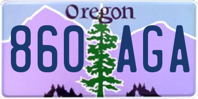 OR license plate 860AGA