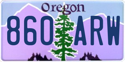 OR license plate 860ARW