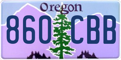 OR license plate 860CBB