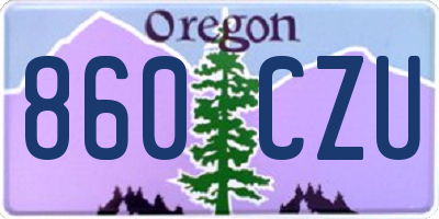 OR license plate 860CZU