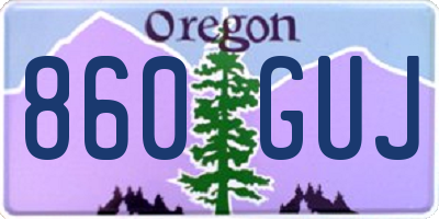 OR license plate 860GUJ