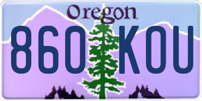 OR license plate 860KOU