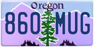 OR license plate 860MUG