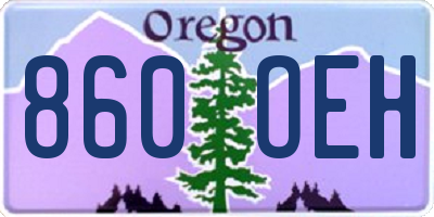 OR license plate 860OEH